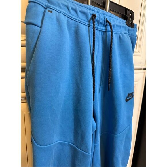 Nike Sportswear Men's Tech Fleece Drawstring Jogger Pants Blue Black Size XS - Picture 2 of 10